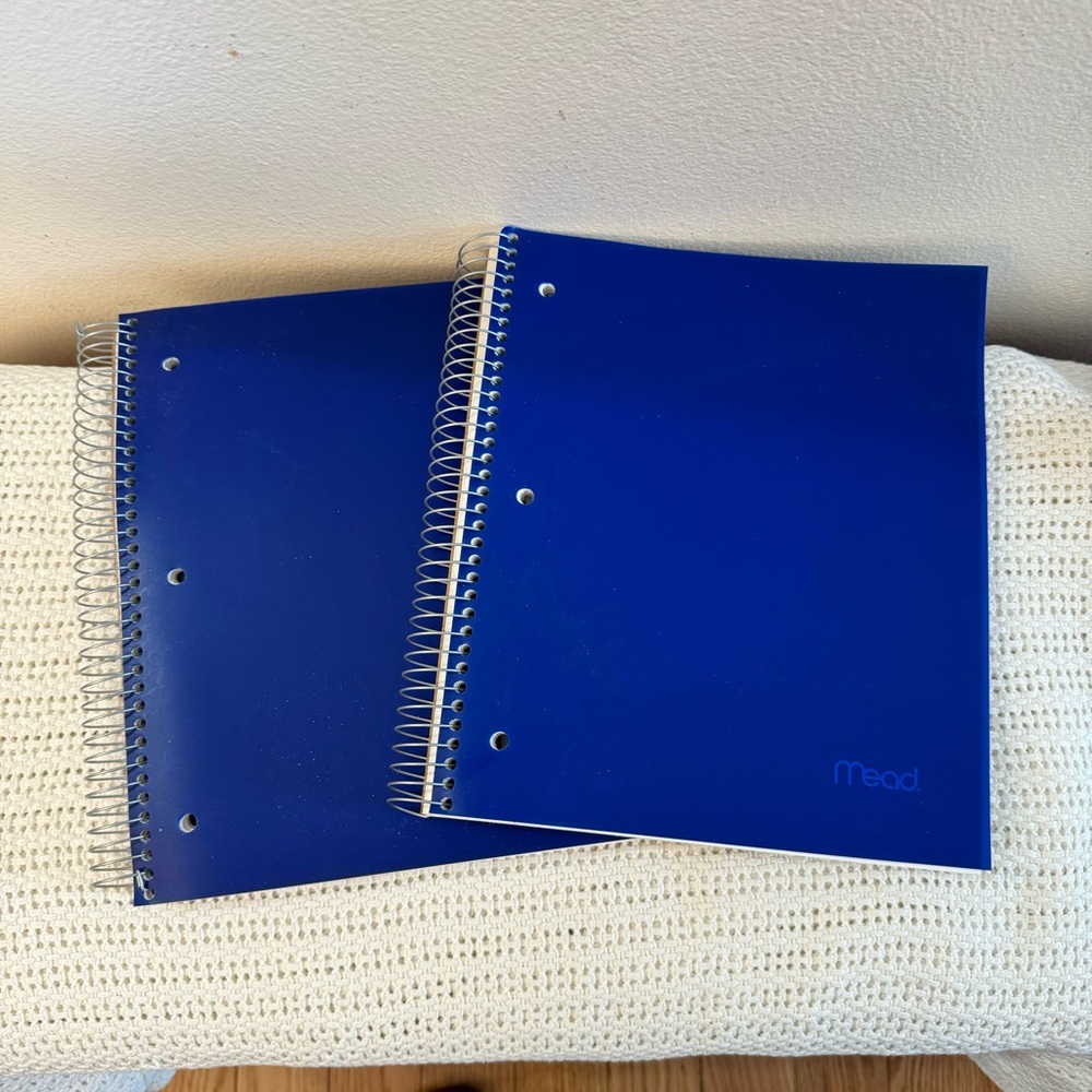 Mead Blue Spiral Notebooks set of 2